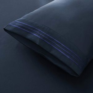 200TC Three Lines Embroidery Luxury Hotel Sheet Set with 100% Polyester