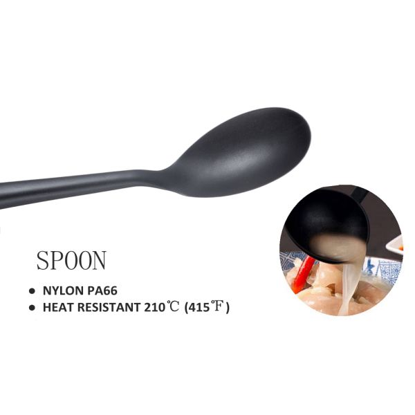 6-Piece Heat-Resistant Kitchen Utensil Set Non-stick Nylon 66 for Hassle-Free Cooking