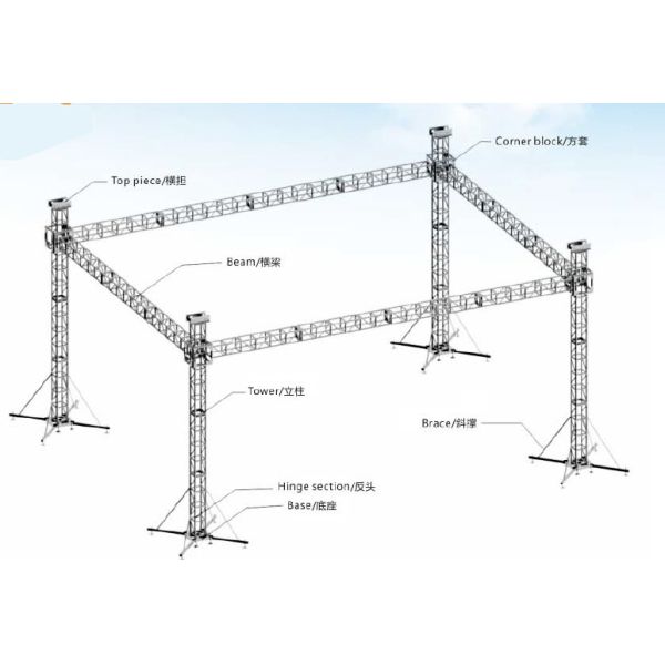 Professional Aluminum Square Truss Non-toxic For Trade Show Truss