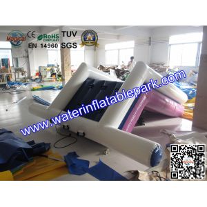 Water Park Pool Floating Inflatable Water Slide / Airtight Floating Slide