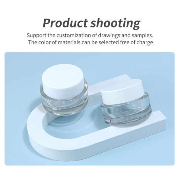 Transparent 50G Acrylic Double Wall Jar for Cosmetic Cream PETG Base Material
