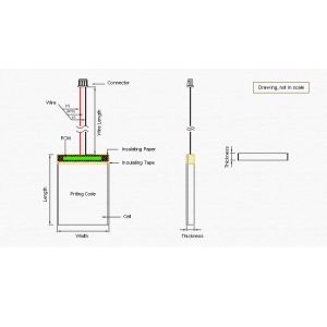 KC approved Lipo Battery 802035 3.7v 500mah Lithium Polymer Rechargeable Battery