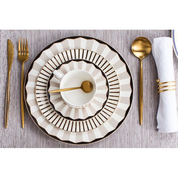 Round Solid Sublimation Bohemian Porcelain Cups And Saucers