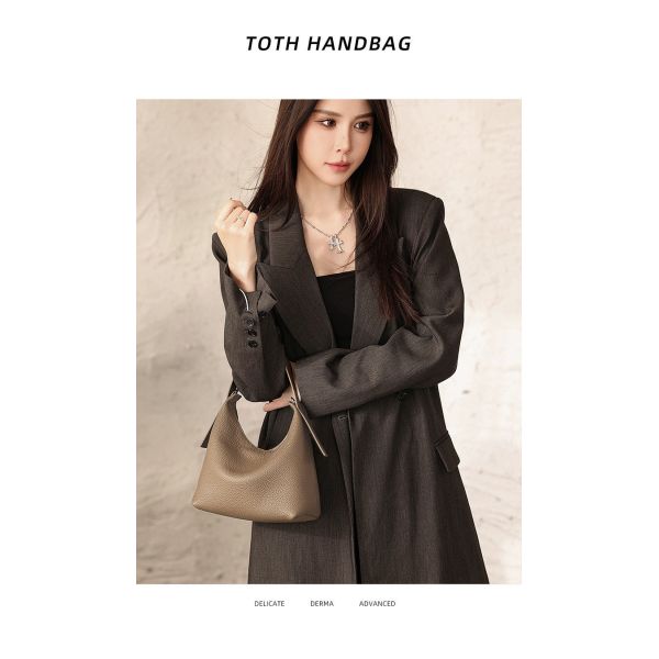 All Seasons Genuine Leather Large Lady Messenger Bag Lichee Pattern Soft Shoulder Bag