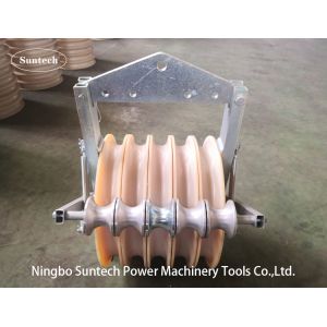 60kn Conductor Stringing Blocks Transmission Line Grounding Roller