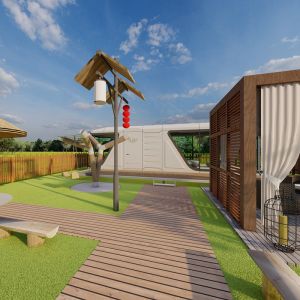 Stylish Small Capsule House Electroplated Steel Structure Camping Space Capsule