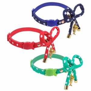 Christmas Adjustable Bow Tie Cat Collar Breakaway Bow Knot Design With Charming