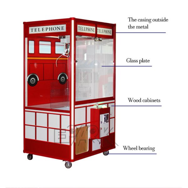 British Style Gift Scratch Claw Crane Vending Machines Coin Operated