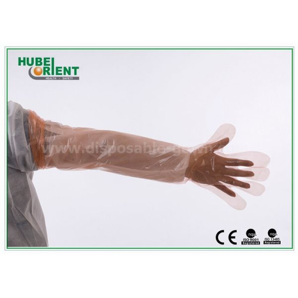 LDPE Disposable Plastic Arm Sleeves For Slaughtering / Food Processing , Eco -