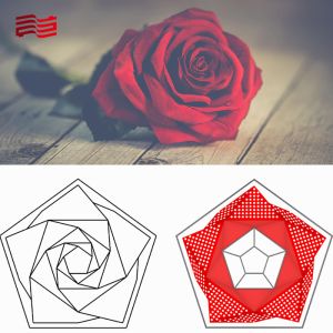 Metal Pavilion for Outdoor Sculpture and Public Art Unique Rose-Shaped Abstract