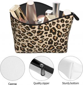 Wholesale Leopard Print Makeup Bag Zipper Pouch Large Capacity Toiletries Cosmetic Bag Pouch from china suppliers
