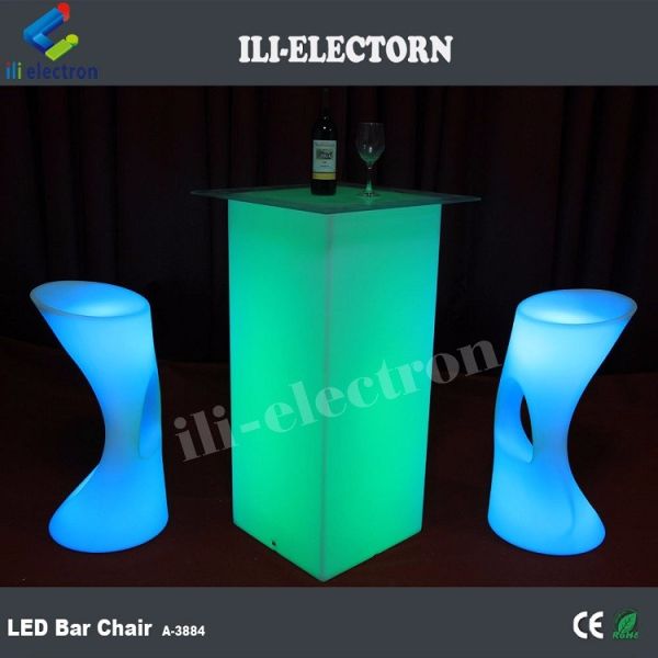 Modern RGB LED Glow Furniture Tables With Rechargeable Lithium Battery
