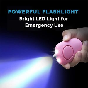 4.96 Ounces Personal Keychain Alarm CE Double LED Lights Emergency Self Defense
