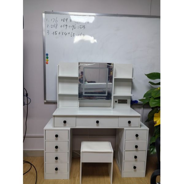 LED light Makeup Dressing Tables Set With Mirror