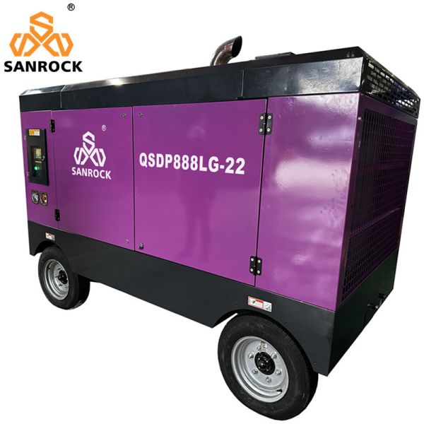 High Pressure Mining Diesel Engine Screw Air Compressor Machine