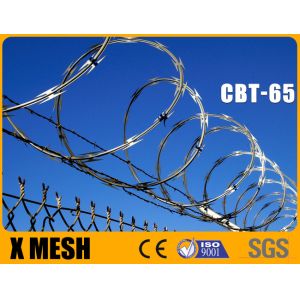 China CBT 65 Type Concertina Wire With SUS 304 Material 0.5mm Thickness For Security Fence on sale