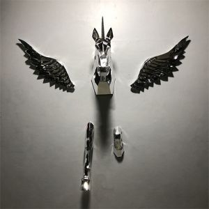 Wholesale Decorative Unicorn Wall Sculpture Hanging Pegasus Horse Statue For Background from china suppliers