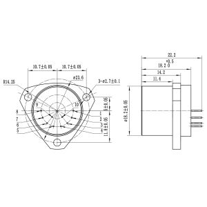 Multifunctional miniaturized range detector with accelerometer for various