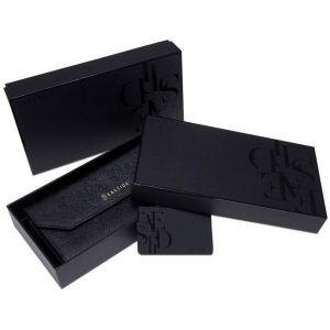 Custom Luxury UV Logo Printed Men'S Gift Wallet Box Packaging