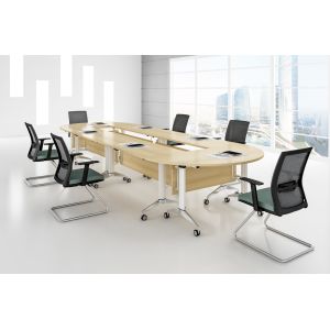 luxury combined folding movable office conference nesting table with aluminium