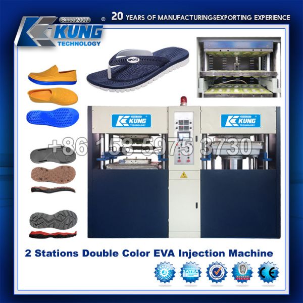 Multipurpose Durable EVA Foam Machine , 6 Stations Shoes Injection Molding