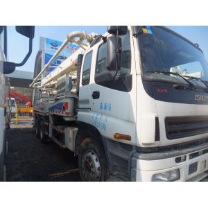 Cylinder Type Structure 2009 Zoomlion 37m Used Concrete Pump Truck 2.6mm