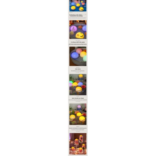 DIY Water Activated Floating Candles Customized Electronic Floating Candles Cordless