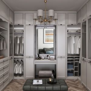 Adjustable Glass Mirror Dressing Wardrobe for Modern Bedroom Organization