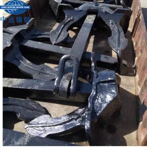 Black Painted C Type Marine Hall Anchor With IACS Cert Stockless Anchor