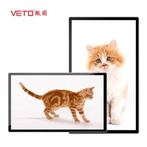 10 Points IR Touch Wall Advertising Display , Wall Mounted Touch Screen Display