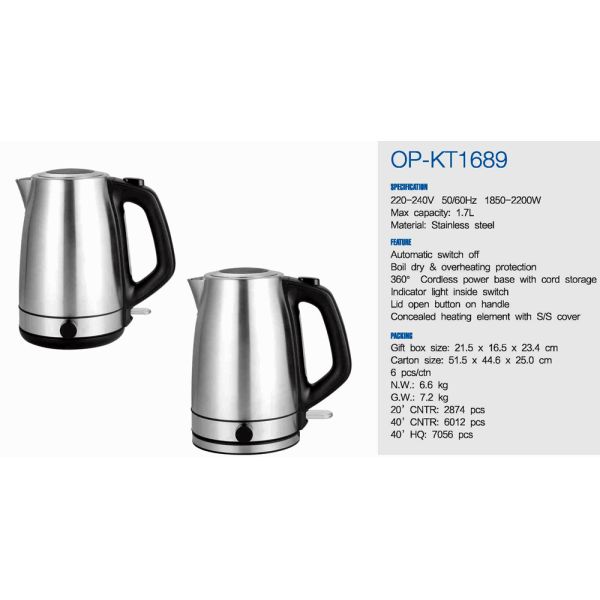 Stainless Steel Electric Water Kettle with App-Controlled Keep Warm Function