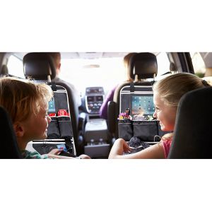 Tear Resistant Car Behind Seat Organizer With Touchscreen Friendly Tablet Holder