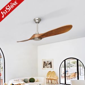 Remote Control 2 Solid Wood Blade app control Ceiling Fan With Low Noise DC