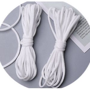 Lastic Design Elastic Ear Loop 3\5mm Round , Face Mask Band White Elastic String