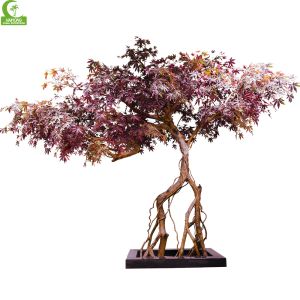 igh Simulation Maple Tree Autumn Leaves Landscaping Tree Faux Maple Trees for