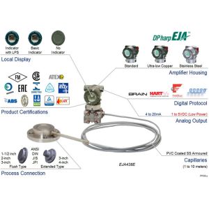 Yokogawa EJA438E Model 3600 Psi Differential Pressure Transmitter With Remote