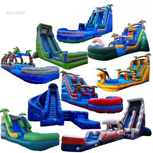 Parties Rental Grade Waterslide Pool Inflatable Water Slide for Kids Commercial