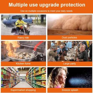 CE Transparent Anti Fog 33cm X 25cm Disposable Protective Face Shield