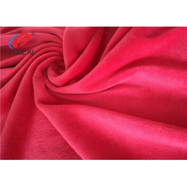 100% Polyester Velvet Fabric For Garment , 75D / 144 F Knitted Holland Velvet