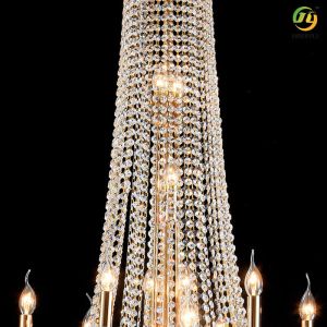 Modern Atmosphere Candle Crystal Lamp Hardware D750 X H800