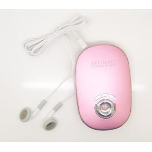 3000mAh portable power bank with mp3 player and FM , hand warmer function