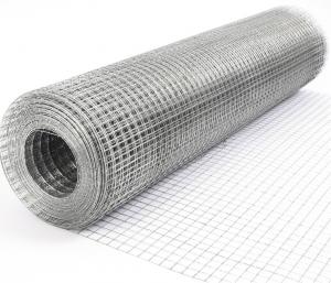 China Silver Color 0.5mm Galvanized Welded Wire Mesh Rolls For Cages And Fence on sale