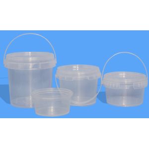 Smooth Surface Transparent Plastic Bucket For Ice Cream