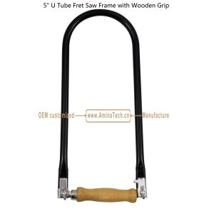 5" U Tube Fret Saw Frame with Wooden Grip for junior students to learn and