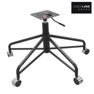 Home Office Swivel Chair Base With Iron Construction And Rotation Lifting