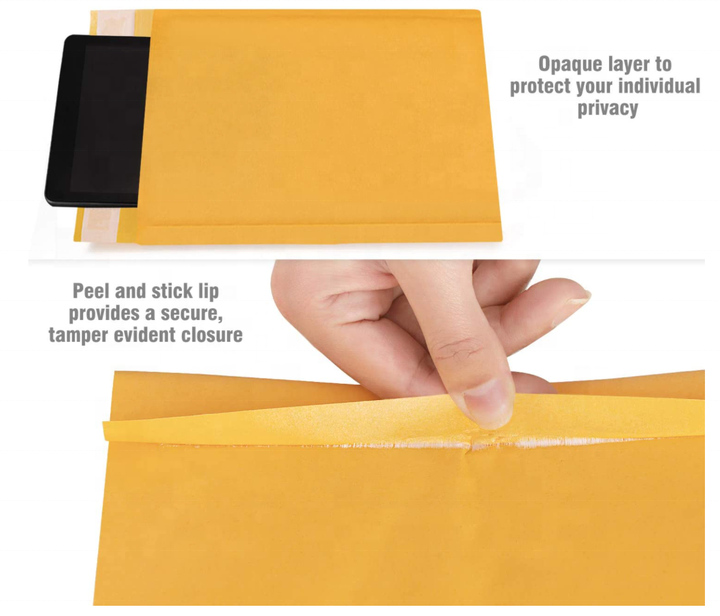Safe and Durable Kraft Bubble Mailers for Express Shipping 3-4mm Thickness Self
