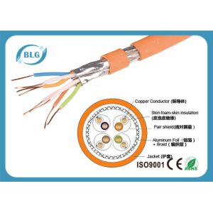 Copper Cat 7 Ethernet Cable / LSZH Jacket Cat 7 Network Cable 300M 500M