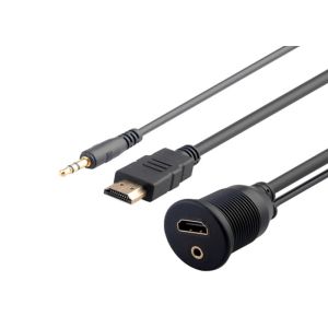 6 Feet 2 M Car Audio Cable USB HDMI Extension Mount ABS And PVC Material