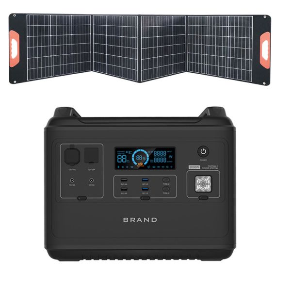 Quality Rechargeable AC 110V solar generator 2000w with solar panel factory OEM for sale