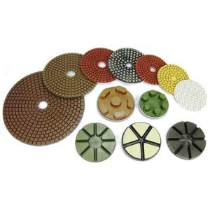 3" metal and resin Hybrid Transitional diamond grinding pads with velcro backing
